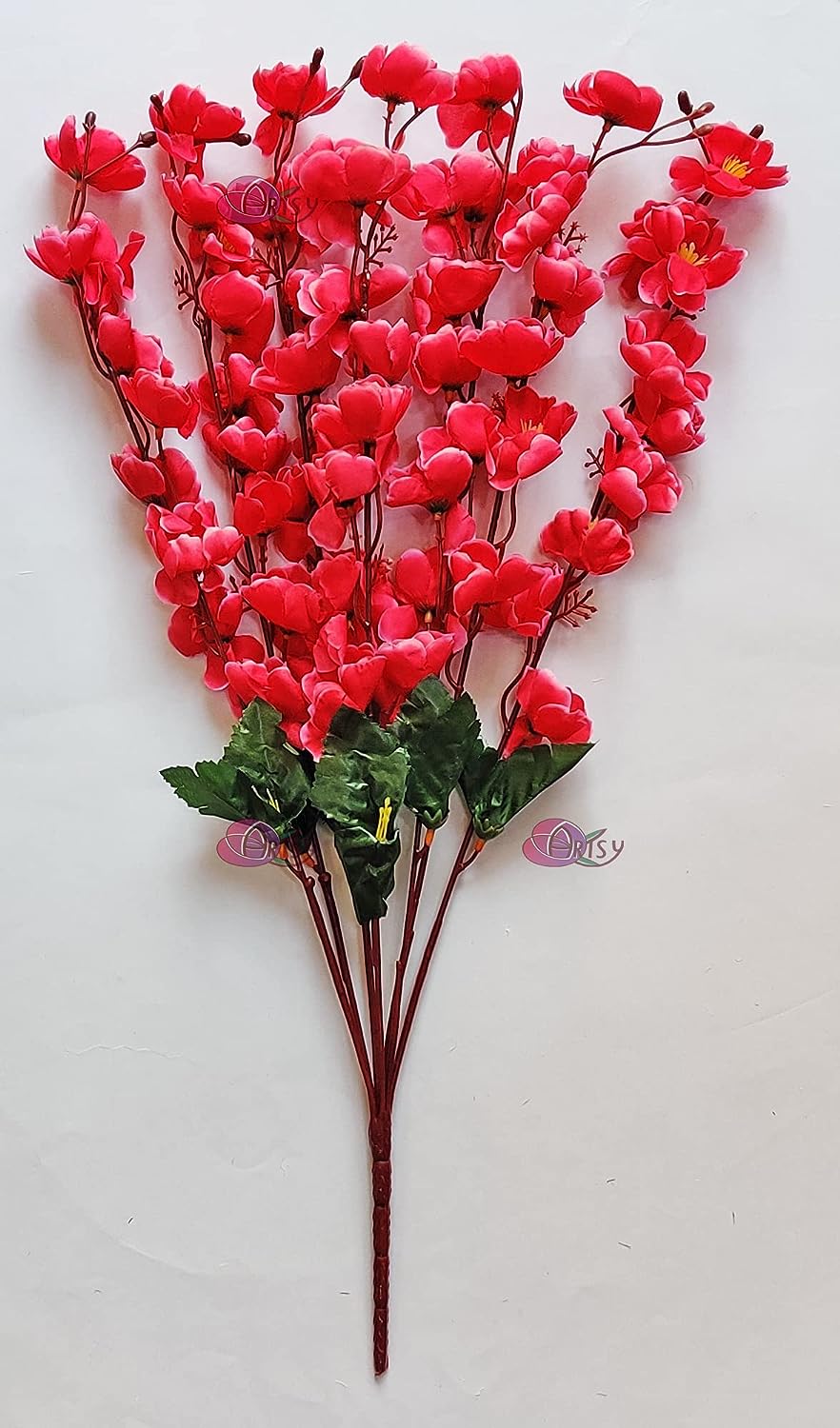 ARTSY® Artificial Cherry Blossom Flower - Captivating Pink For Vase Filler, Home decoration, Office decor - Single Piece Pack for Exquisite Floral Accent, Without Vase, 55 Cm Long