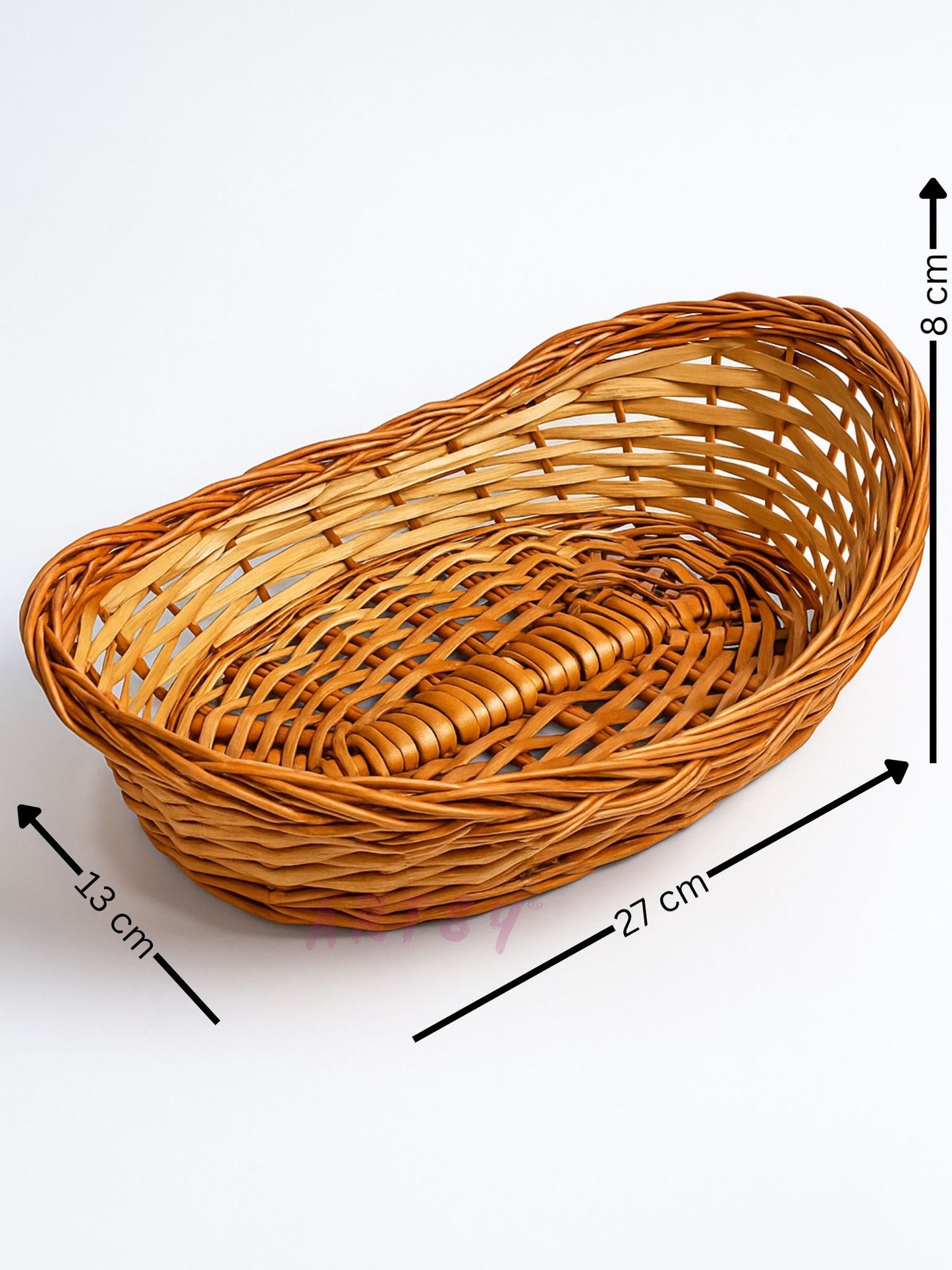 ARTSY Rustic Handwoven Wicker Serving & Storage Basket, Pack of 1
