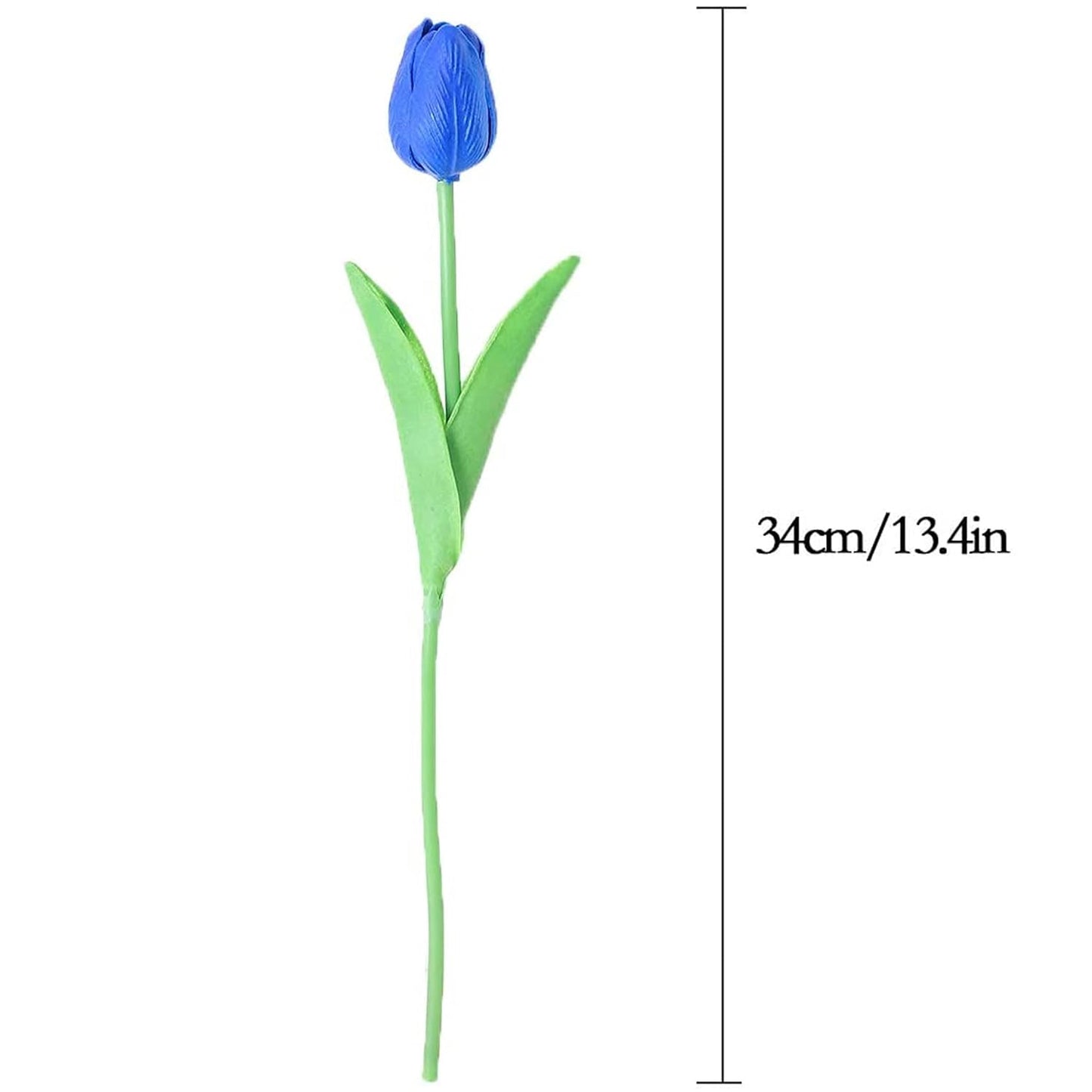 ARTSY® Artificial Tulip Flowers Bunch – Set of 5 Faux Flower Stems | Ideal for Living Room, Centerpiece, Gifting, craft, Real Touch Flower Bunch for Vase Decor, Home Styling, Events, Blue