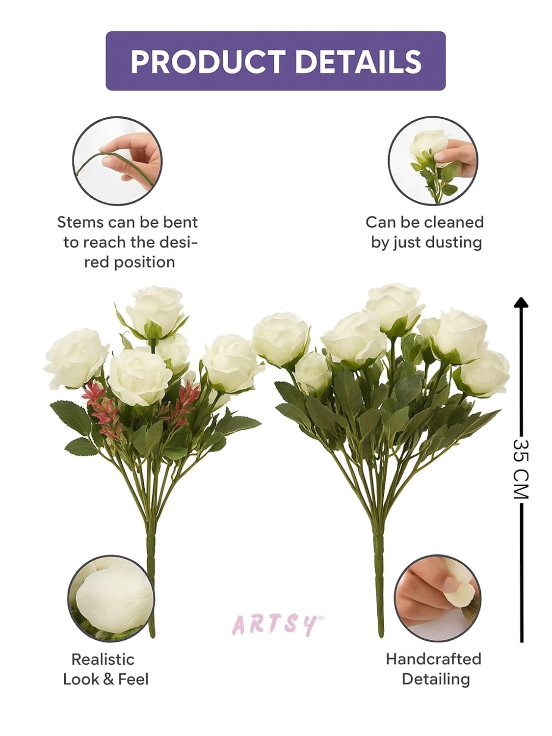 Artificial Rose Flowers Bunch