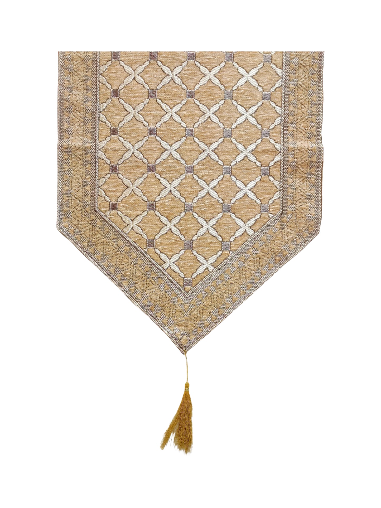 Timeless Beige Beauty: Enhance Your Table with a Beige Color Table Runner, 1 Piece, 36 X 16 Inches