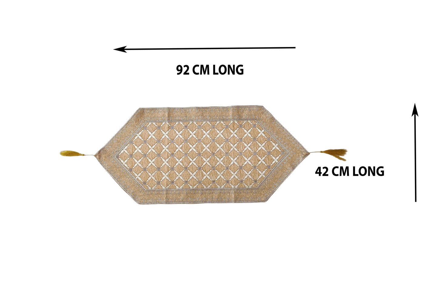 Timeless Beige Beauty: Enhance Your Table with a Beige Color Table Runner, 1 Piece, 36 X 16 Inches