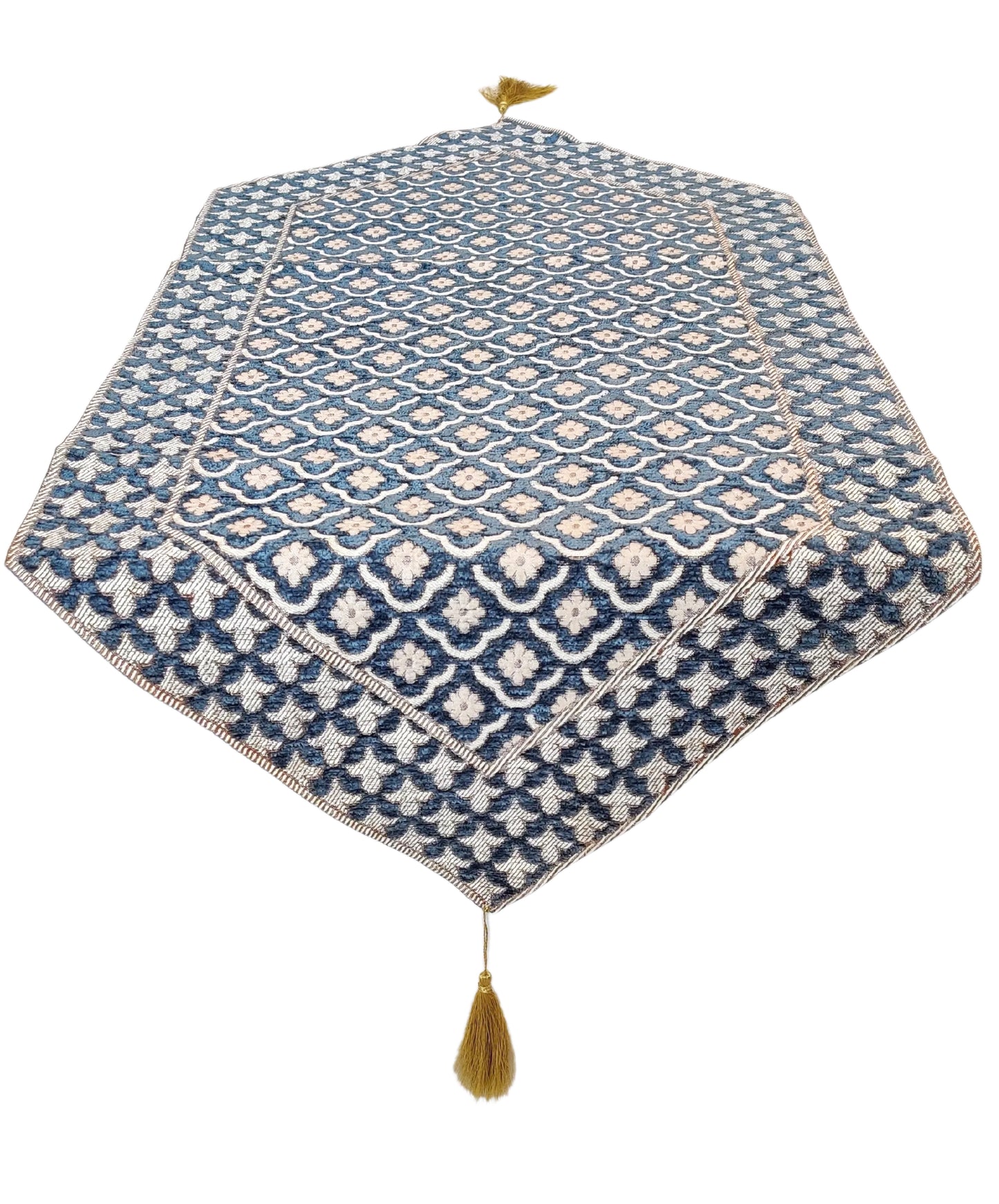 Elegant Blue Delight: Cotton Table Runner in Rich and Stunning Blue Hue, Pack of 1 piece, Blue, 36 X 16 Inches