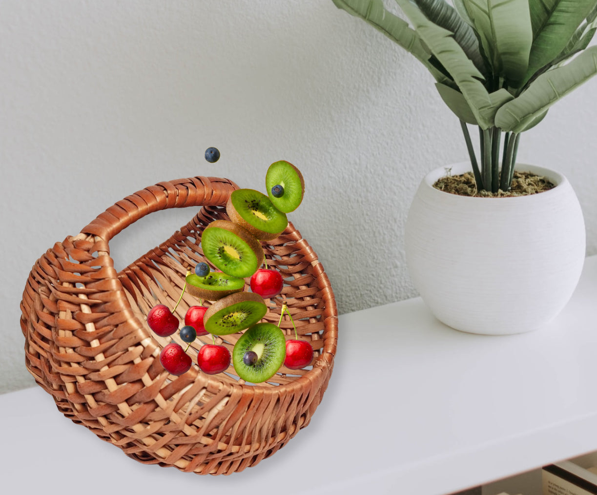 Cane Elegance: Multipurpose Basket for Stylish Storage, Organization, travel, gifting, packaging and many more | 10 X 15 X 12 CM