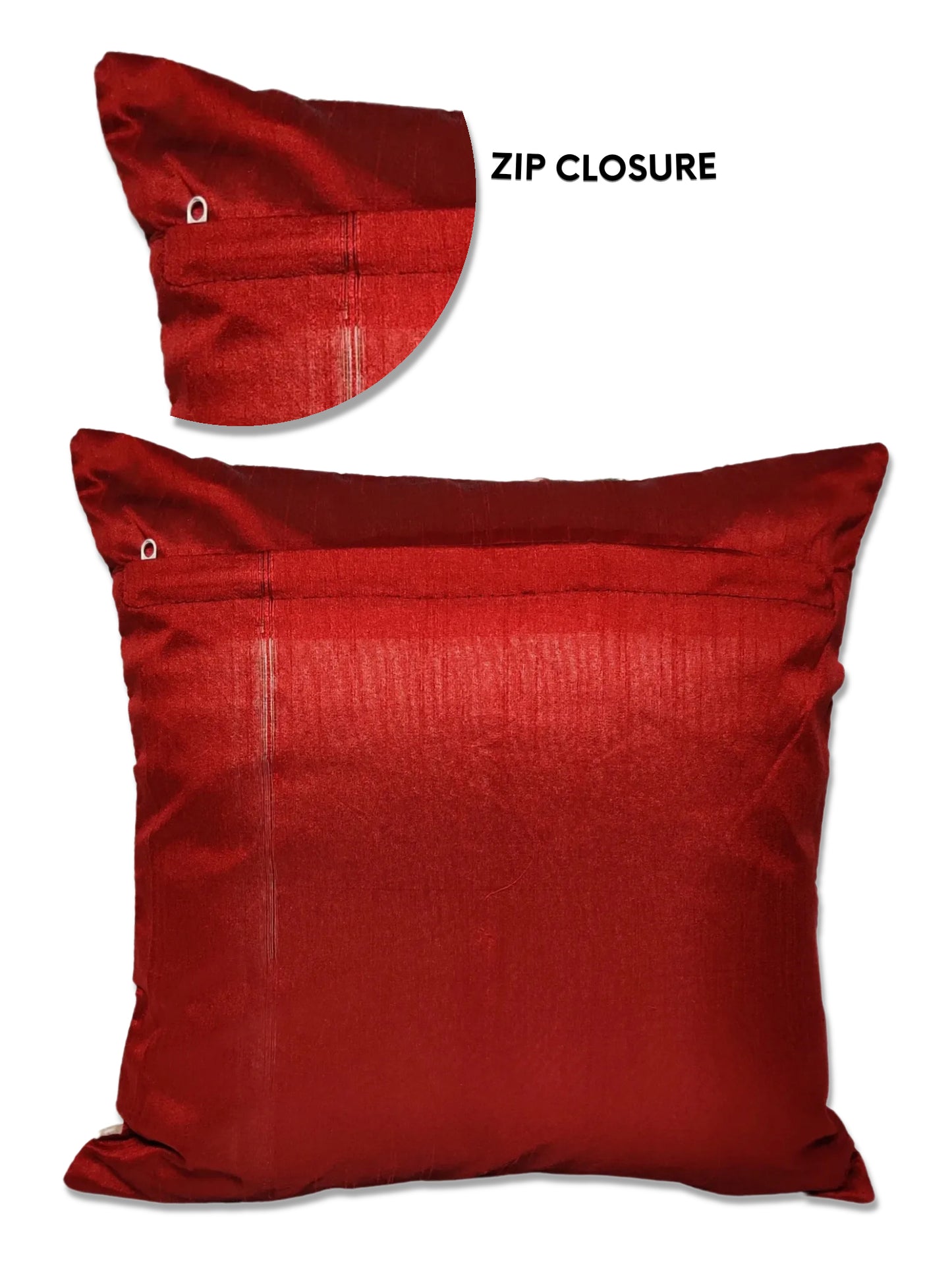 ARTSY® Red Velvet Cushion Cover Set - Pack of 5: Luxurious Home Decor Accent for Elegant Living Spaces