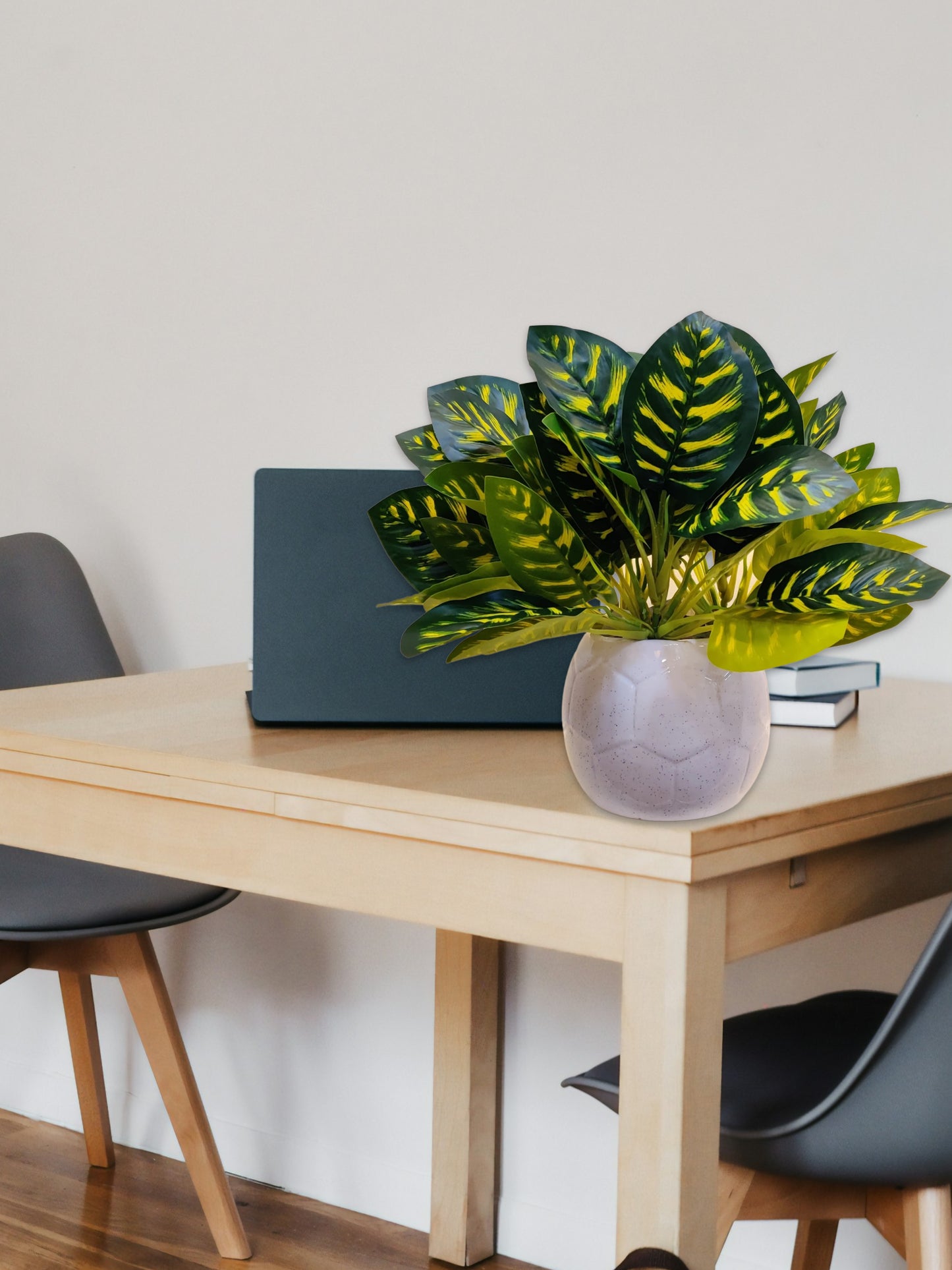 ARTSY Artificial plants for home decor, plant leaves bunch for pot/vase, home/office decor, gift, craft, artificial flowers, without vase, combo, pack 1 piece, 40 cm height, Mix