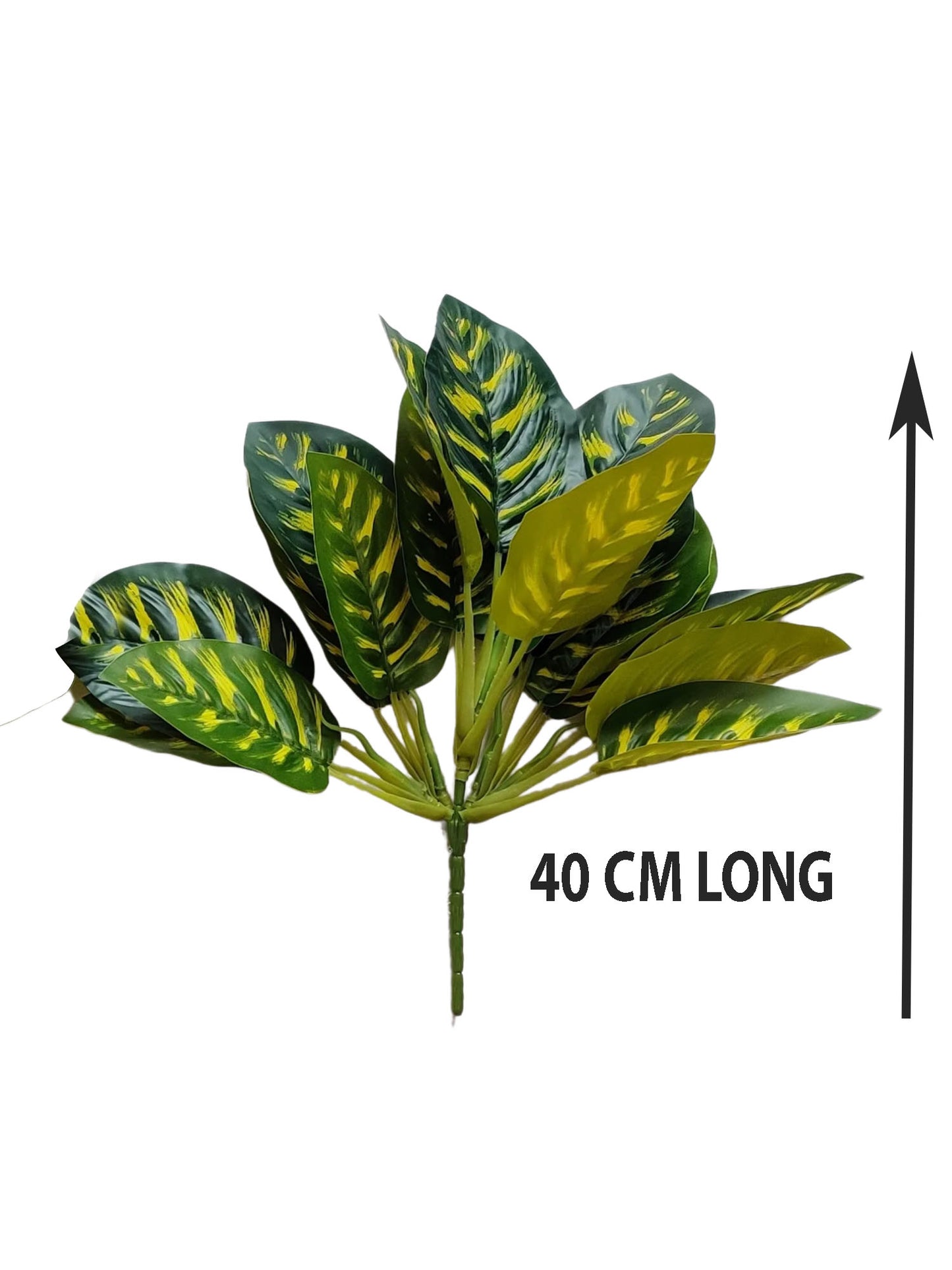 ARTSY Artificial plants for home decor, plant leaves bunch for pot/vase, home/office decor, gift, craft, artificial flowers, without vase, combo, pack 1 piece, 40 cm height, Mix