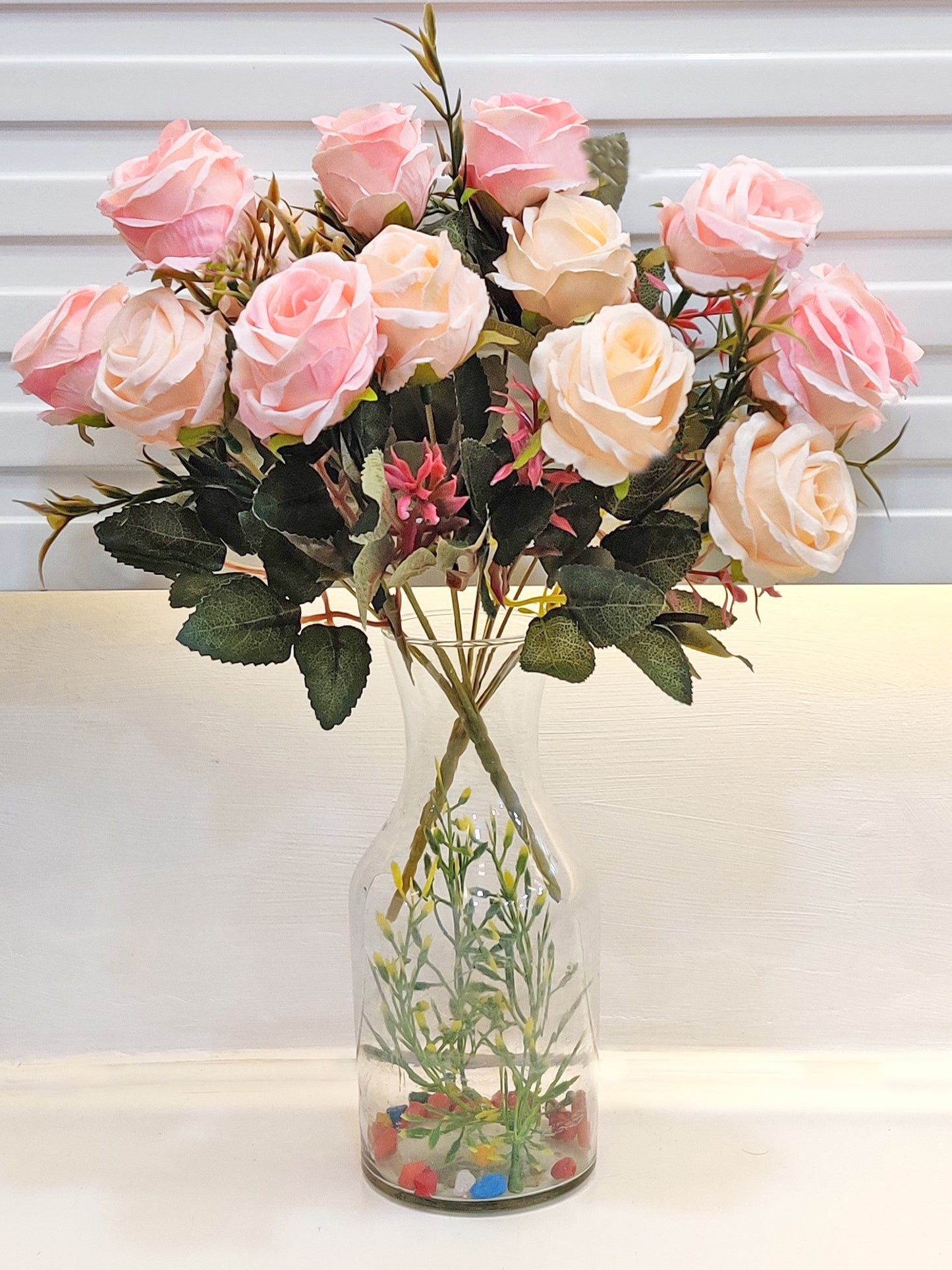 Our Exquisite Collection of Artificial Rose Bunch. Pack Of 2 Pieces