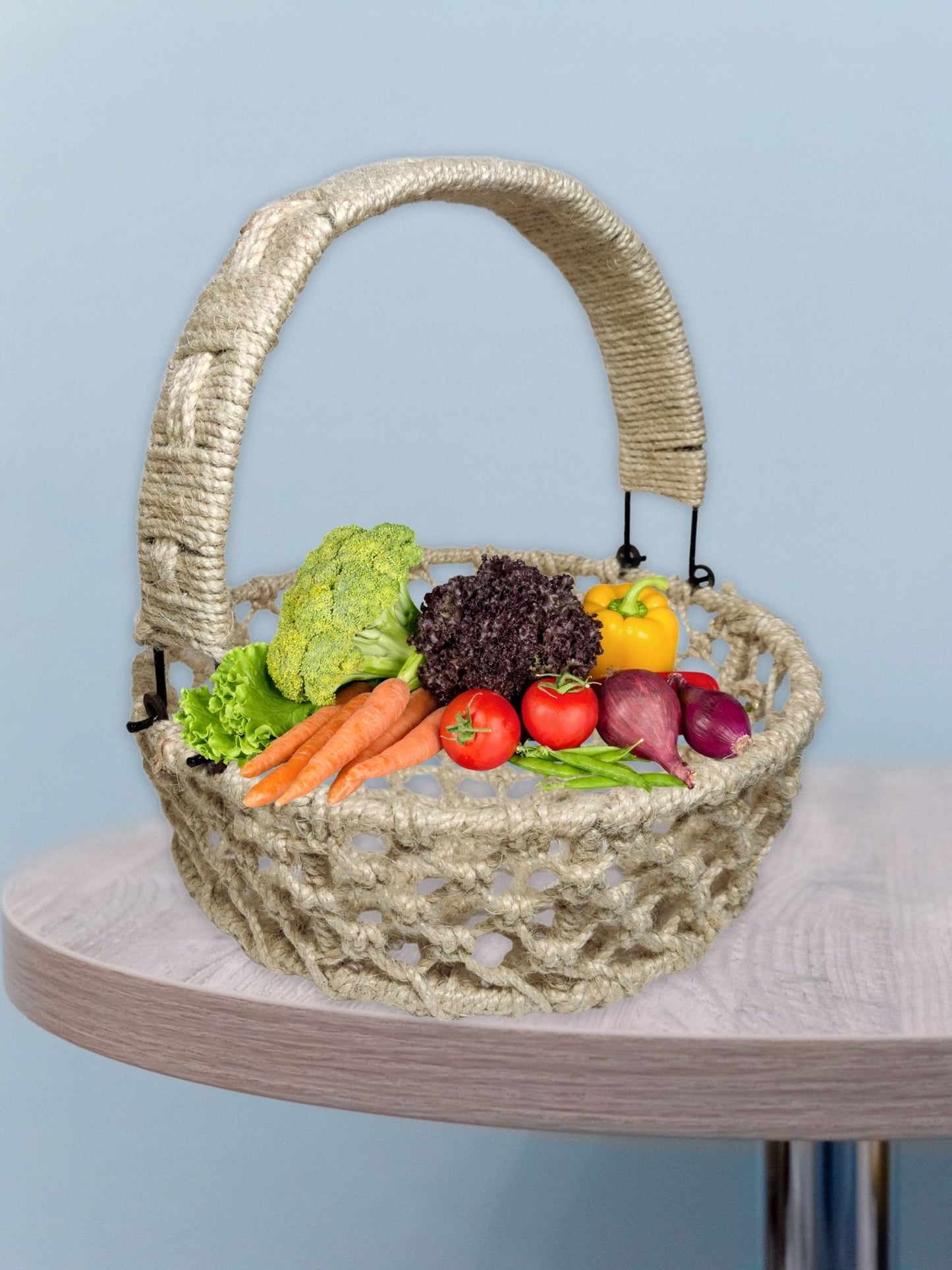 ARTSY® Versatile Jute Basket: Ideal for Storage, Travel, Gifting, and Space Organization, Pack of 1 pIece
