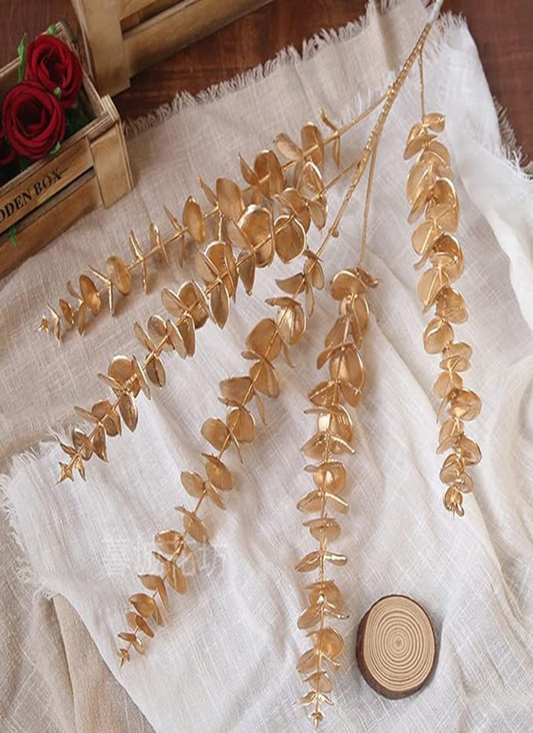 ARTSY® Artificial Golden Eucalyptus Flower Bunch - 1 Piece Pack