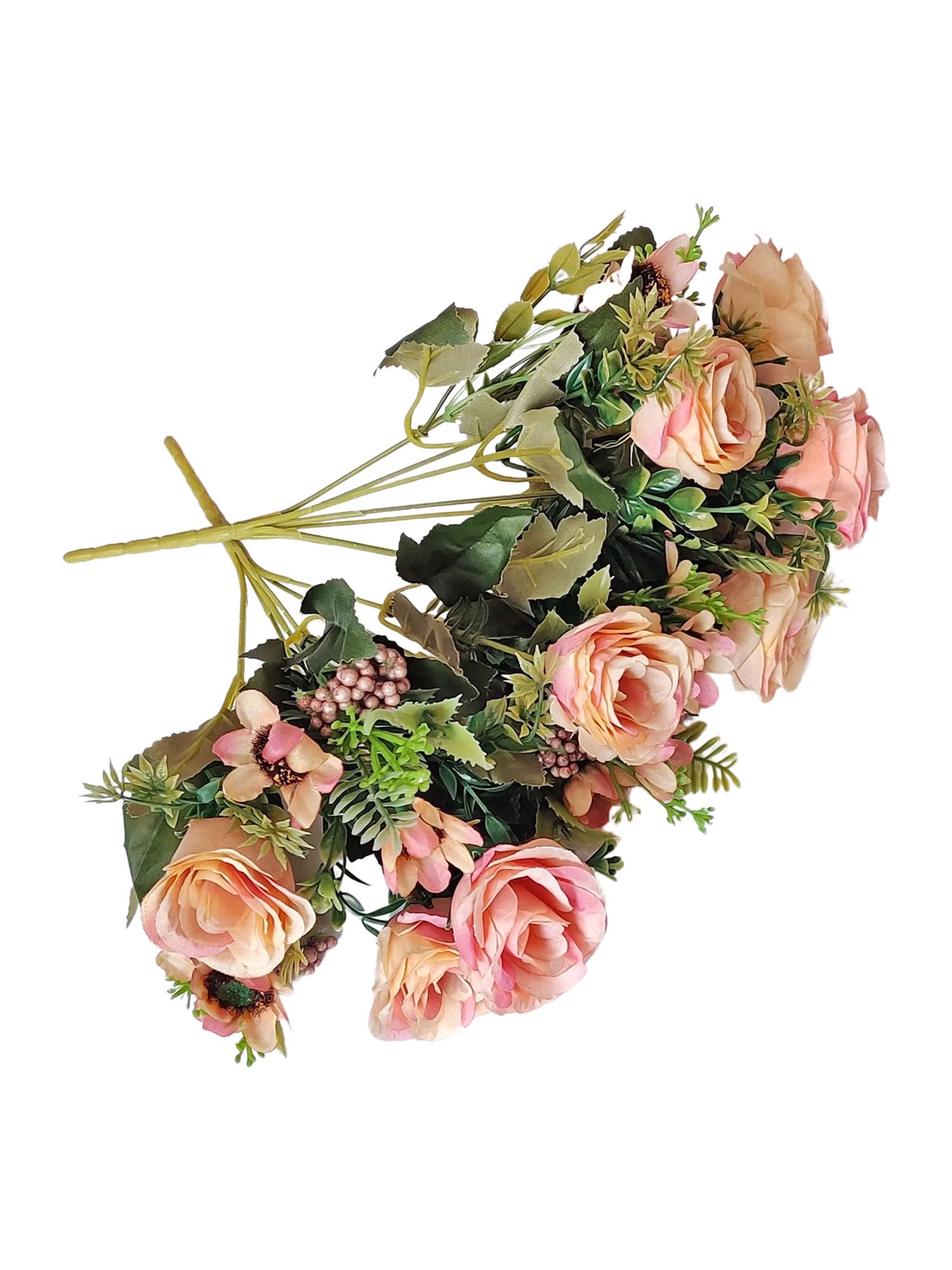 ARTSY® artificial flower for decoration, rose flower bunch, pack of 2 pieces, beige
