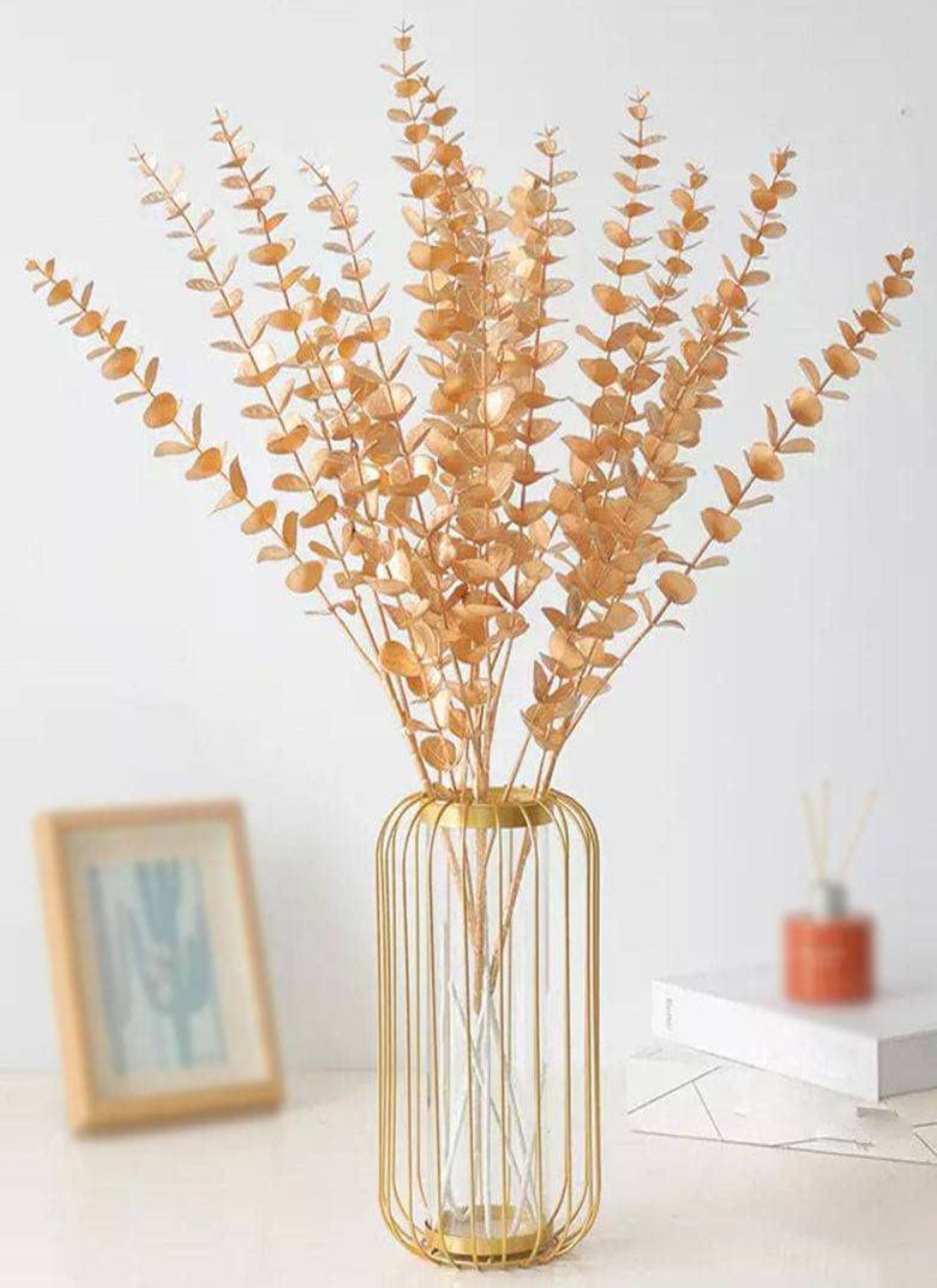 ARTSY® Artificial Golden Eucalyptus Flower Bunch - 1 Piece Pack