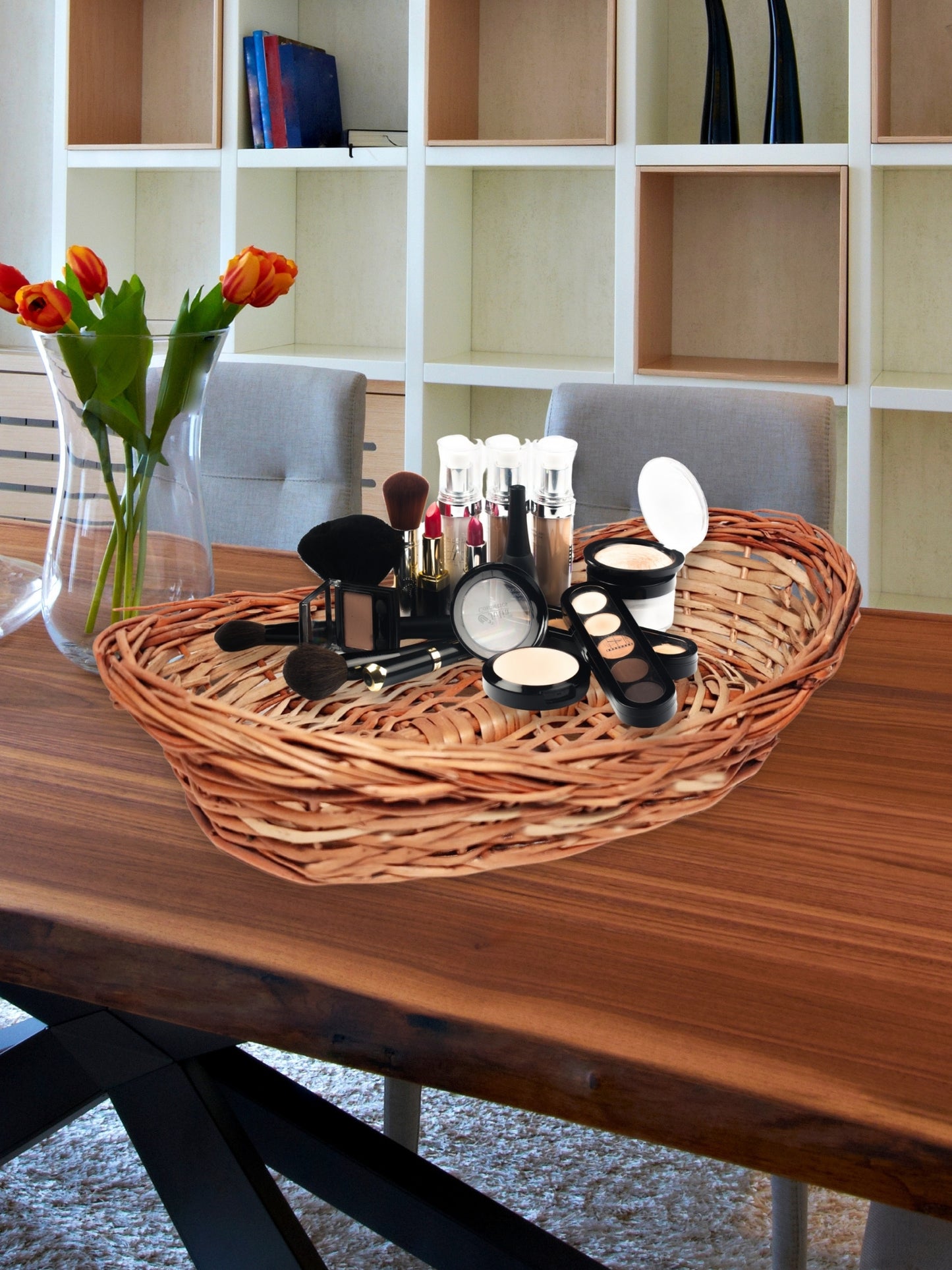 ARTSY® Versatile Cane Basket: Perfect for Storage and Serving, Pack of 1 piece, brown