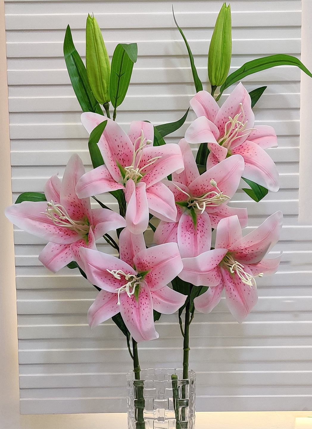 ARTSY® Petal Perfection: Baby Pink Lily Flower Stick - Elegant and Lifelike Blooms For Home Decoration, Vase Filler, Office Décor, Gifting, DIY Craft, Pack of 1 Piece