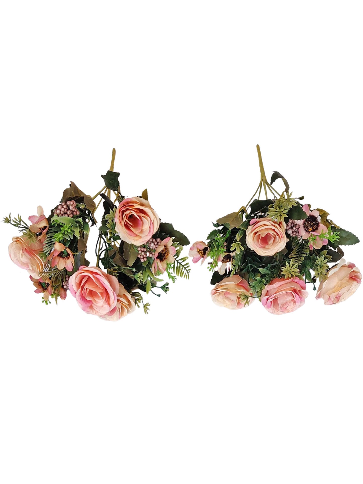 ARTSY® artificial flower for decoration, rose flower bunch, pack of 2 pieces, beige