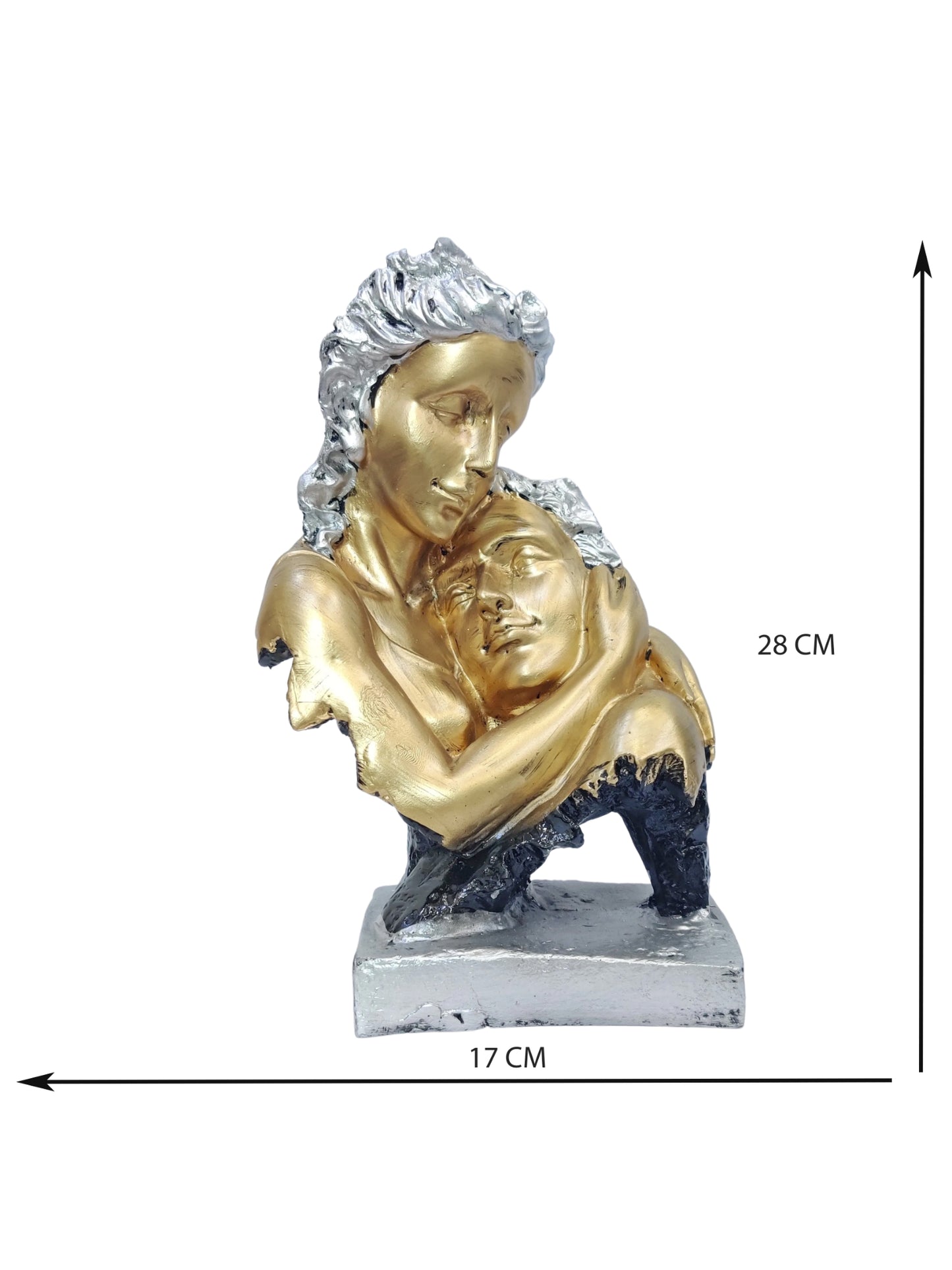 ARTSY® Couple Face Idol - A Symbol of Togetherness and Harmony, pack of 1 piece, Golden