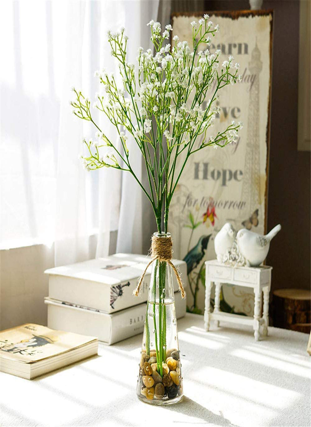 ARTSY® Bundle of Elegance: Set of 5 White Artificial Baby's Breath Flowers