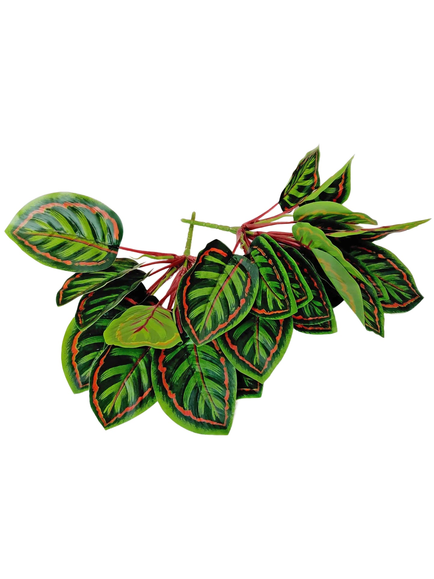 ARTSY Artificial plants for home decor, plant leaves bunch for pot/vase, home/office decor, gift, craft, artificial flowers, without vase, combo, pack 1 piece, 40 cm height, orange green