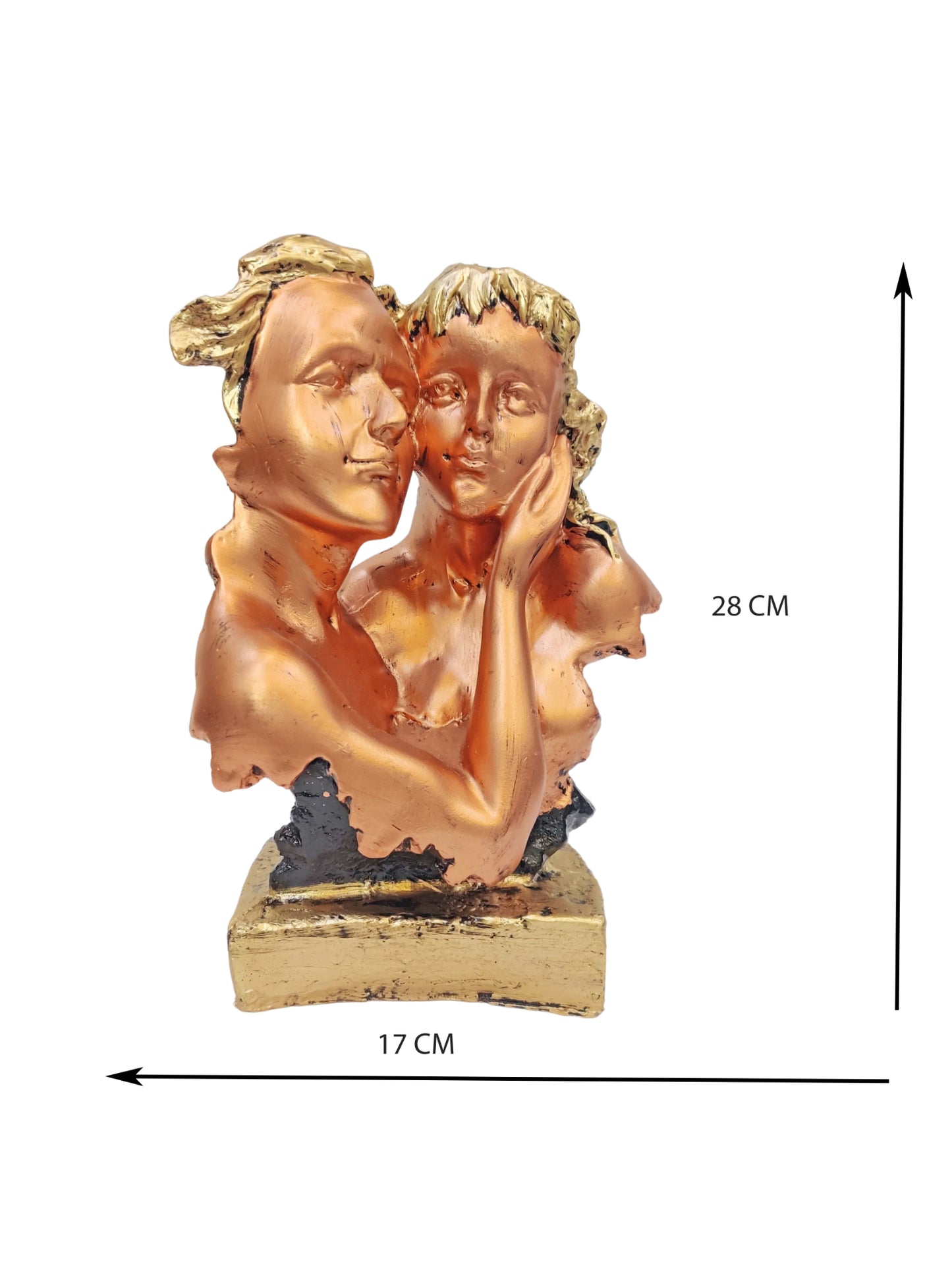 ARTSY® Couple Face Idol - A Symbol of Togetherness and Harmony, pack of 1 piece, copper