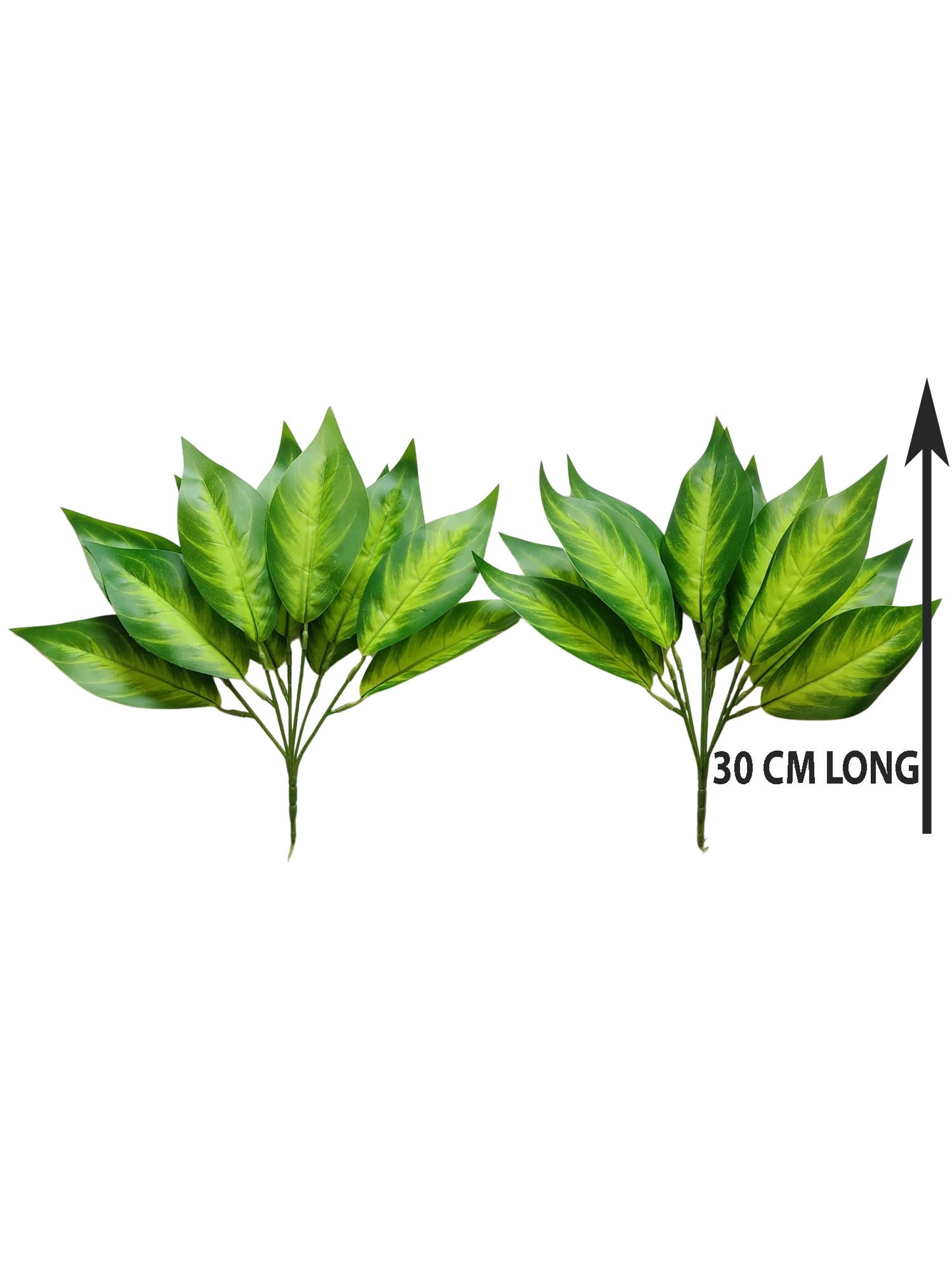 ARTSY Evergreen Elegance: Lifelike Artificial Plants for Timeless Interior Decor. Pack of 2 Pieces, Leaf Bunch for Home Decoration, for Vase, Without Vase, Greenmix.