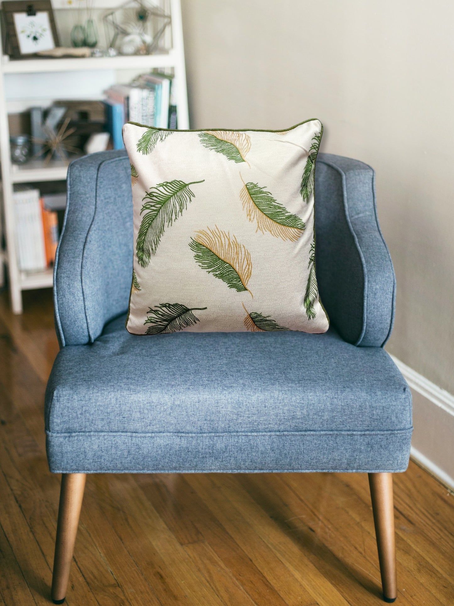 ARTSY® Green and White Cushion Cover Set - Pack of 5