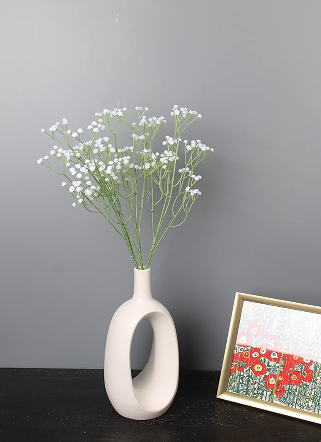 Timeless Beauty: Our Collection of Artificial Baby's Breath Flowers : Pack Of 3 Flower Bunches, White.