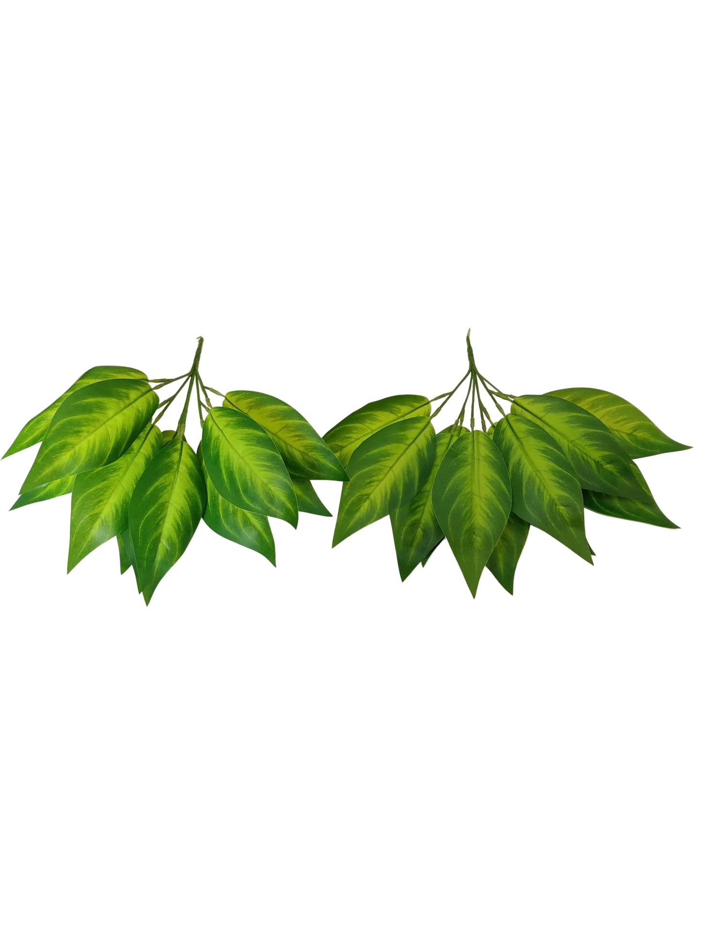 ARTSY Evergreen Elegance: Lifelike Artificial Plants for Timeless Interior Decor. Pack of 2 Pieces, Leaf Bunch for Home Decoration, for Vase, Without Vase, Greenmix.