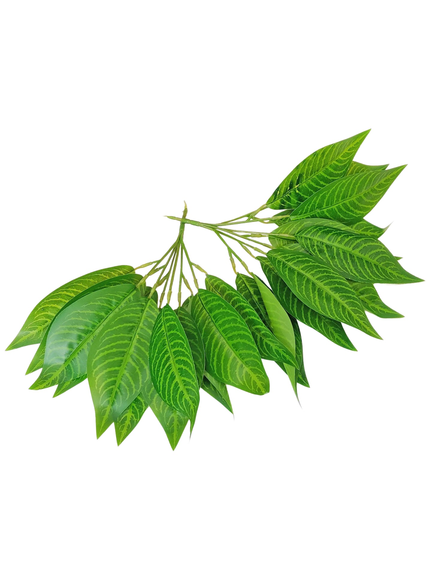 ARTSY Evergreen Elegance: Lifelike Artificial Plants for Timeless Interior Decor. Pack of 2 Pieces, Leaf Bunch for Home Decoration, for Vase, Without Vase, Light green