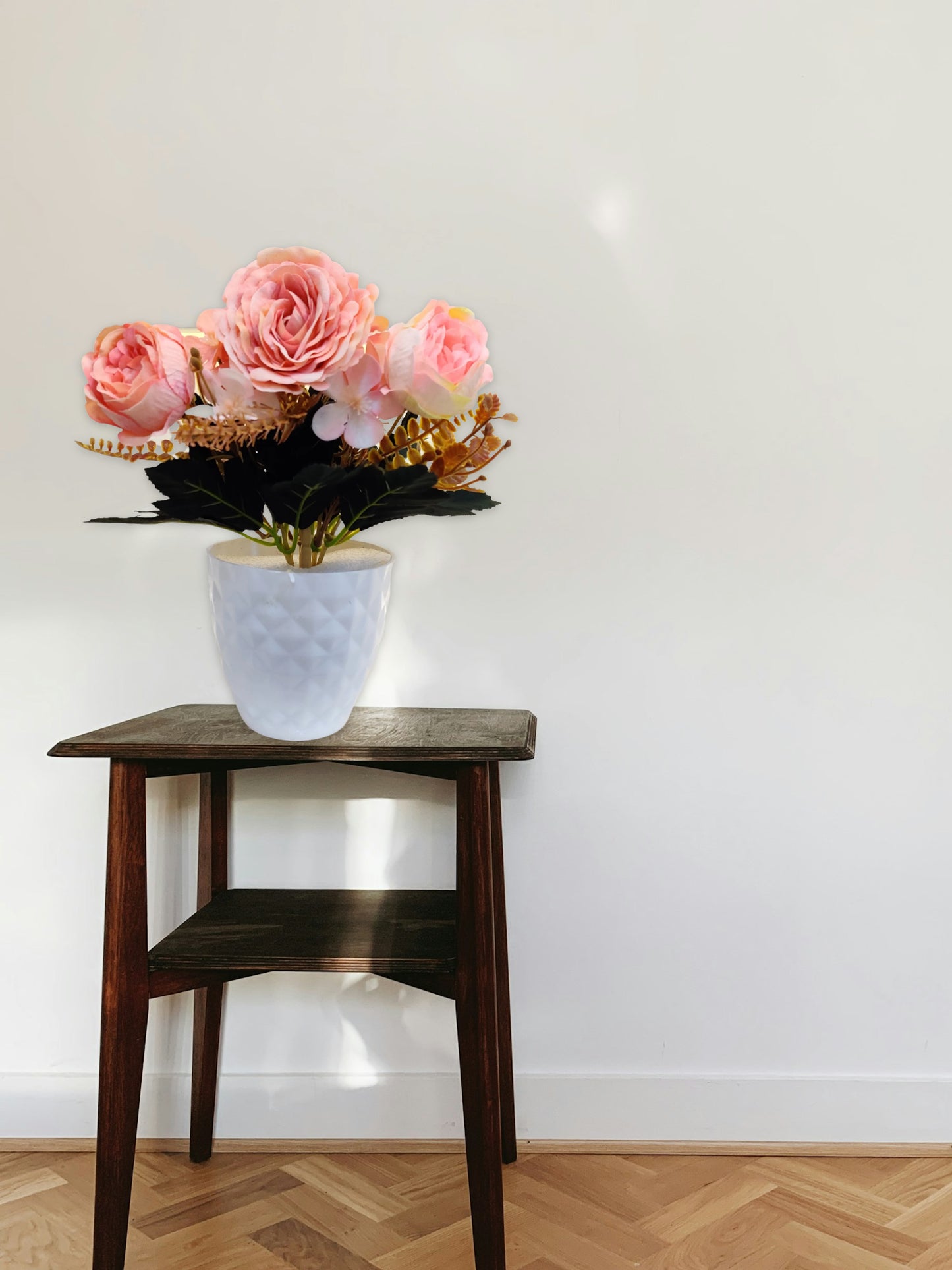 Artificial Rose Flower With Pot, Decorative showpiece