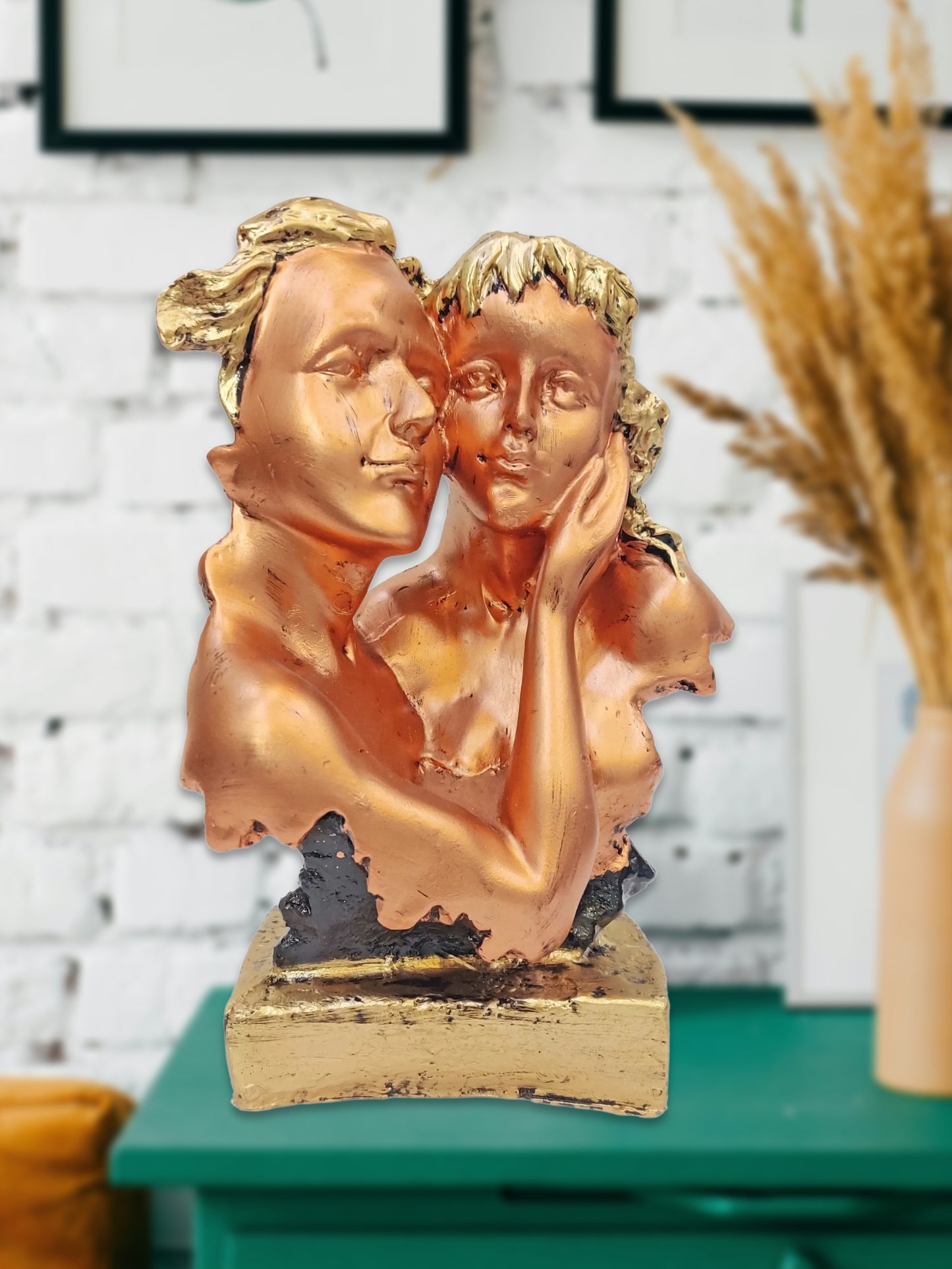 ARTSY® Couple Face Idol - A Symbol of Togetherness and Harmony, pack of 1 piece, copper
