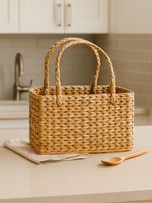 ARTSY Natural Handwoven Wicker Storage & Hamper Basket
