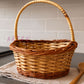 ARTSY Rustic Handwoven Wicker Basket with Handle – Decorative Hamper & Storage Basket for Home Décor, Gifting & Pooja Use