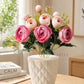 Elegant Artificial Ranunculus Flowers with Designer Pot – Pack of 1
