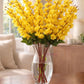 Elegant Yellow Faux Flower Bunch for Living Room & Table Decor, Pack of 2