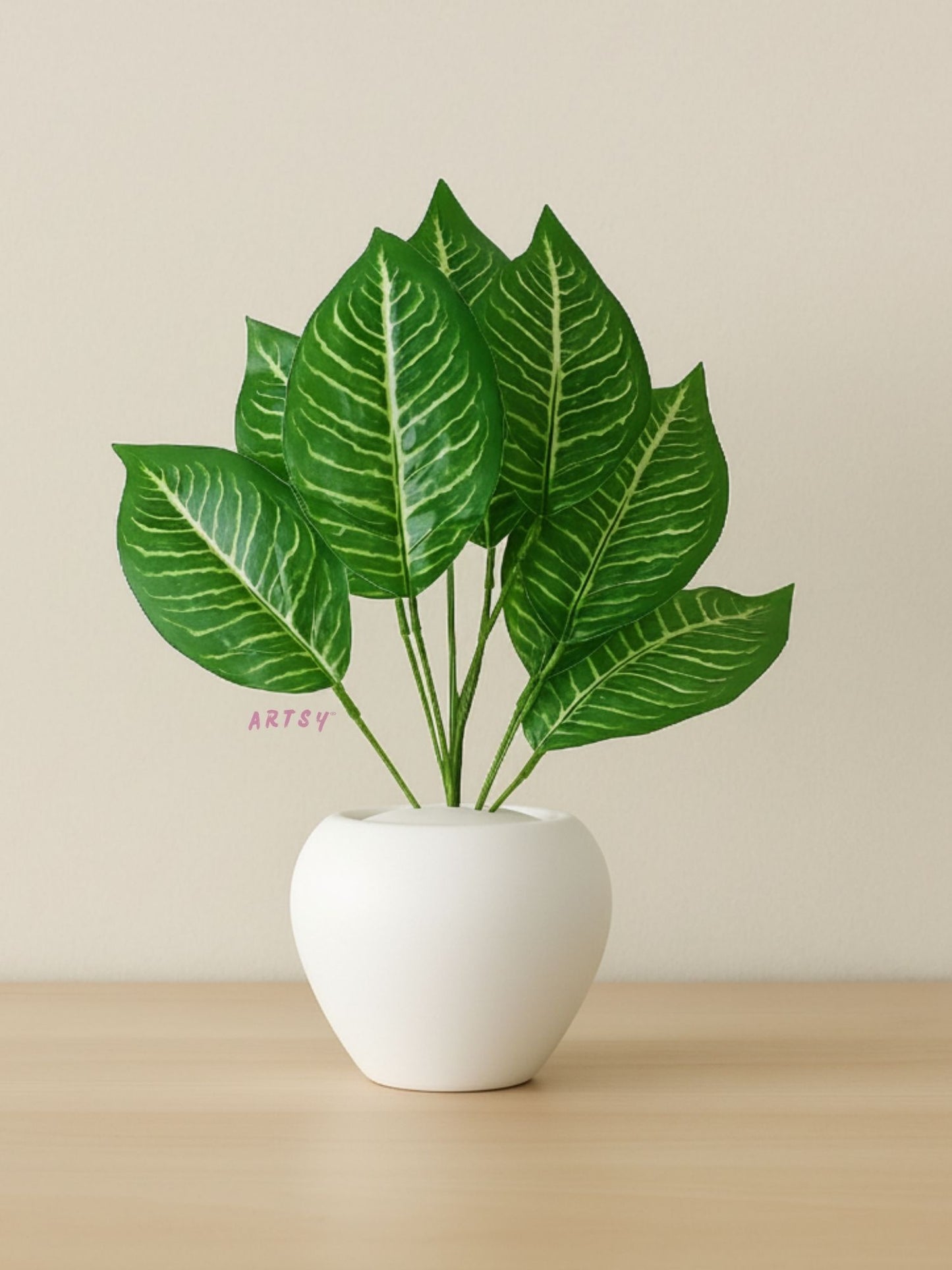 ARTSY Artificial Green Plant in Pot for Home Decor, Pack of 1