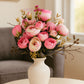 ARTSY Artificial Pink & White Flower Bunch for Home Decor