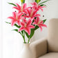ARTSY Faux Pink Lily Flower Stem | Home & Office Decor, Pack of 1