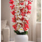 Artificial Pink & White Blossom Flower Arrangement in Pot | Elegant Home Decor Floral Accent (Pack of 1)