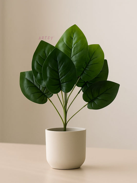 ARTSY Artificial Leaf Bunch for Home Decor | Realistic Greenery Plant for Vase, Office & Wedding Decoration (Pack of 1)