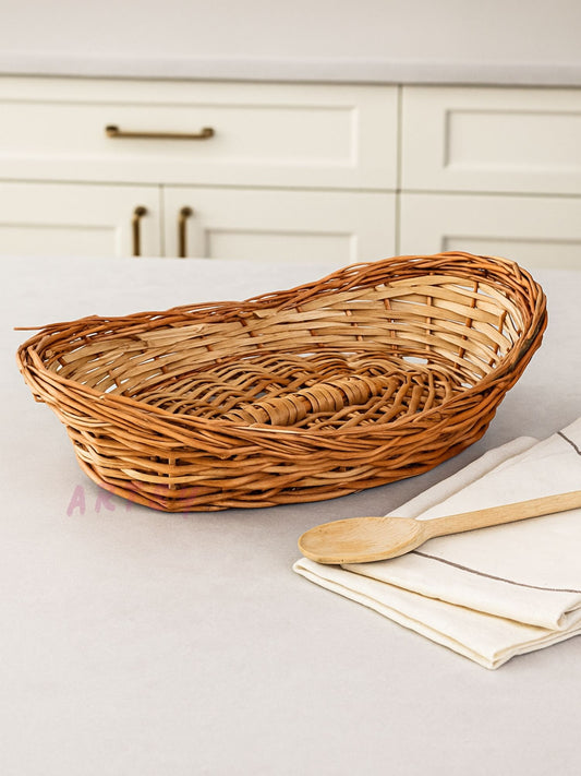 ARTSY Rustic Handwoven Wicker Serving & Storage Basket, Pack of 1