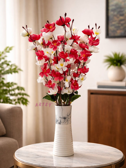 Artsy Luxury Artificial Blossom Flower Stem | Premium 55 CM Floral Decor for Home & Vase Styling