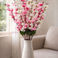 Premium Pink & White Artificial Flower Bunch for Home & Table Decoration, Pack of 2 Pieces