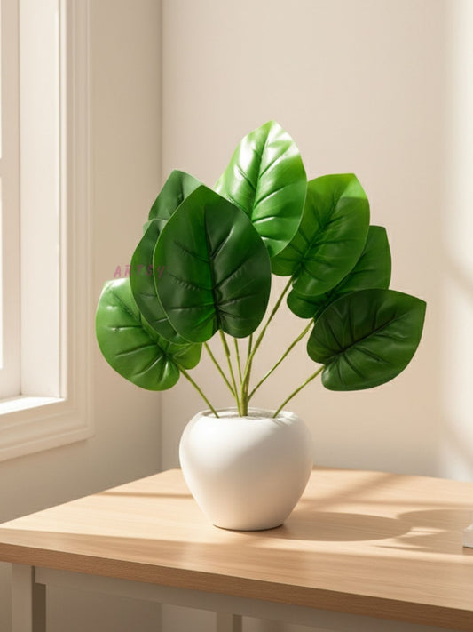 ARTSY Artificial Decorative Green Plant with Pot, Pack of 1