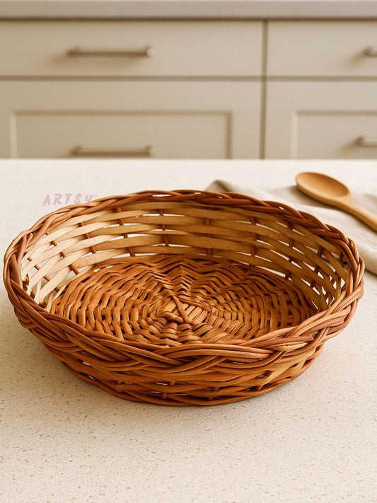 ARTSY Rustic Handwoven Wicker Basket for Storage, Serving & Home Decor