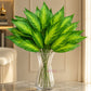 ARTSY Premium Artificial Green Leaf Bunch – Natural Looking Faux Foliage Arrangement for Vase, Home, Office, Hotel & Wedding Decoration