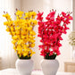 Artificial Blossom Flower Pot Set of 2 – Luxury Decorative Floral Arrangement for Home & Office Decor