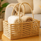 ARTSY Nordic Handwoven Rope Storage Basket with Handles, Pack of 1