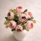 ARTSY Artificial Peony Flower Bunch – Realistic Handcrafted Faux Flowers for Home Décor, Wedding & Floral Arrangements