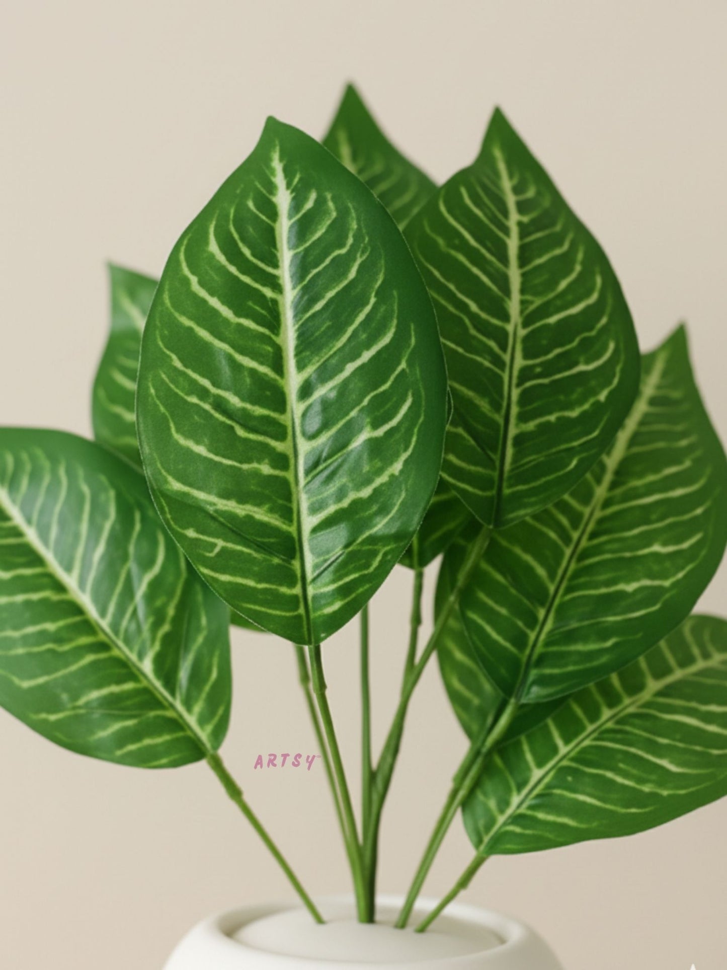 ARTSY Artificial Green Plant in Pot for Home Decor, Pack of 1