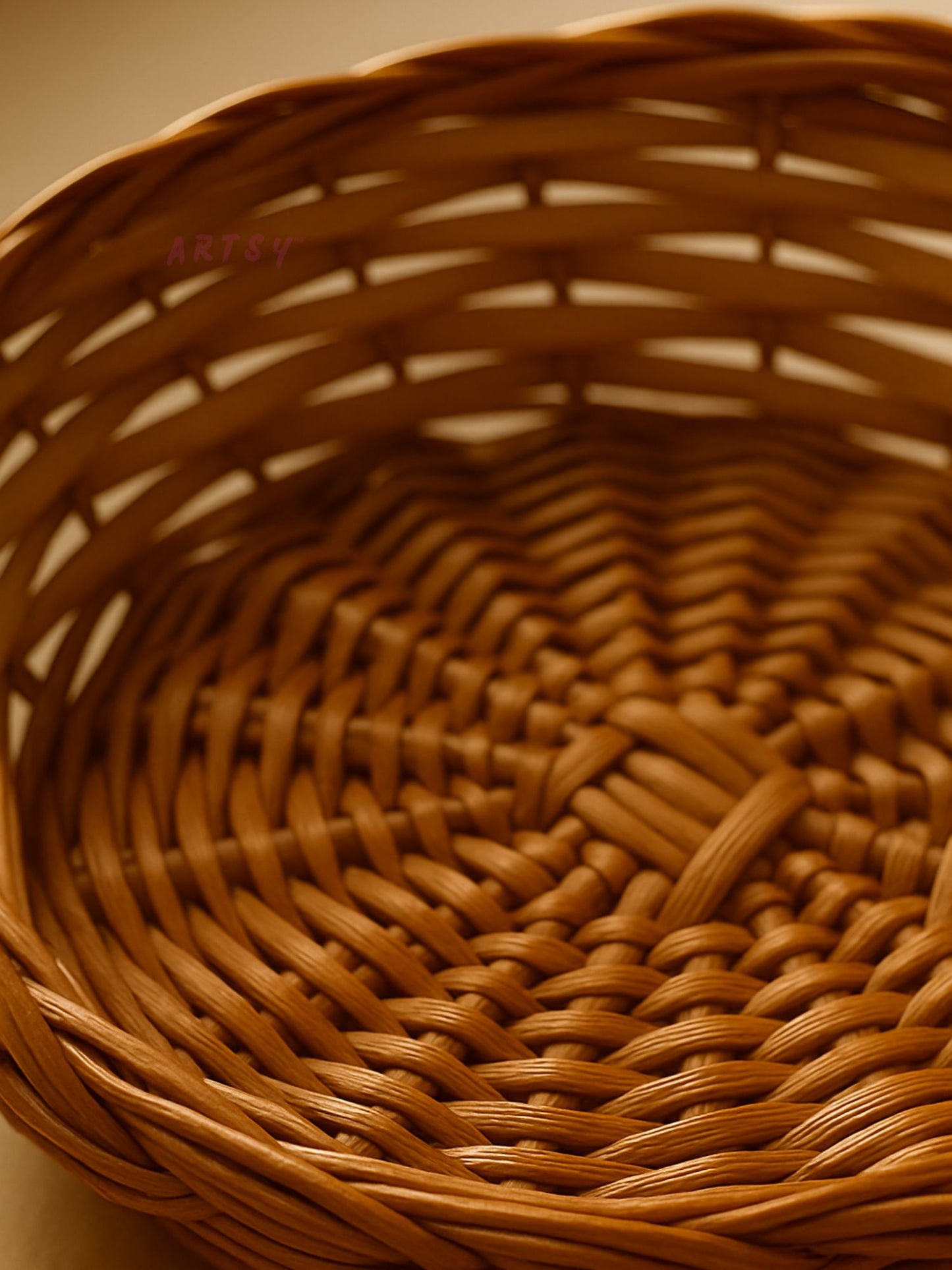 ARTSY Rustic Handwoven Wicker Basket for Storage, Serving & Home Decor